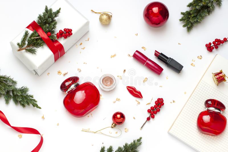 christmas-new-year-beauty-concept-flat-lay-cosmetic-gift-her-winter-holiday-top-view-fashion-composition-131009591